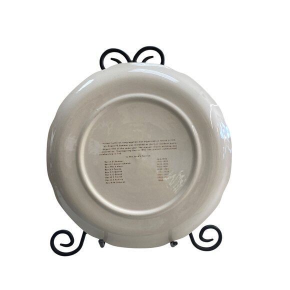 Commemorative Immanuel Lutheran Church Frederic Wisconsin 1913-1963 Plate Gold T - Picture 2 of 6